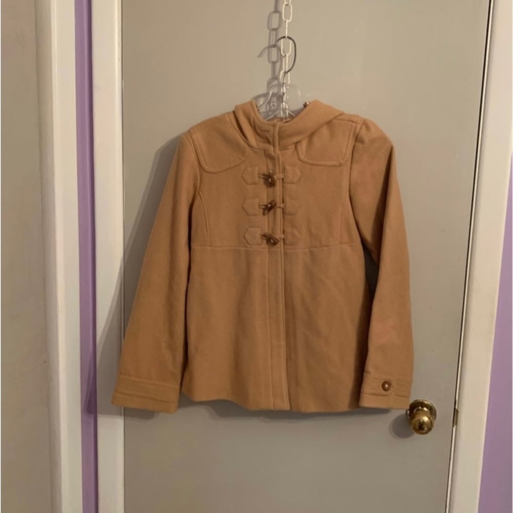 GAP girls Tan winter coat with hood